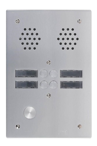 [URM7772/4] Plaque A.V Alu 6Mm 2R 04Bp Urmet 7772/4