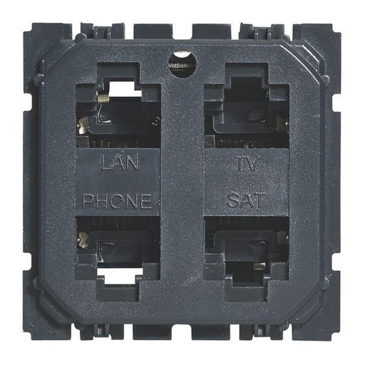 [LEG067394] Prise Quadruple Rj45 Stp Multimédia Céliane Réseau Optimum A legrand 067394