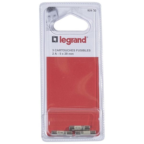 3 Cartouches 2A 5X20 legrand 092932
