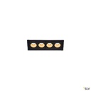 MILANDOS 4, encastré de plafond intérieur, noir, LED, 8W, 2700K 1005407