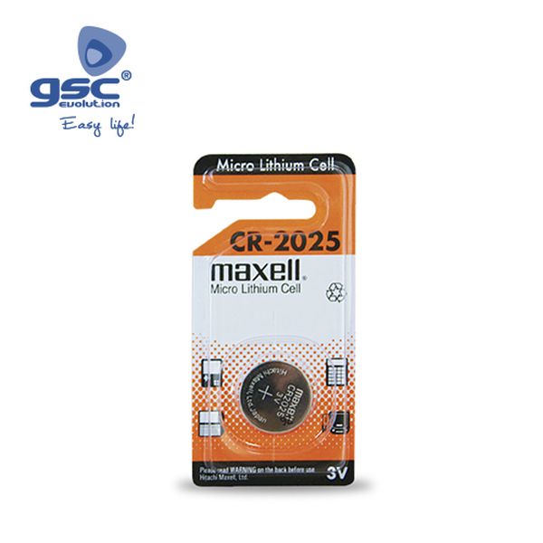 Pile Lithium MAXELL CR2025 3V, Blister 1 Unid. | 009000210