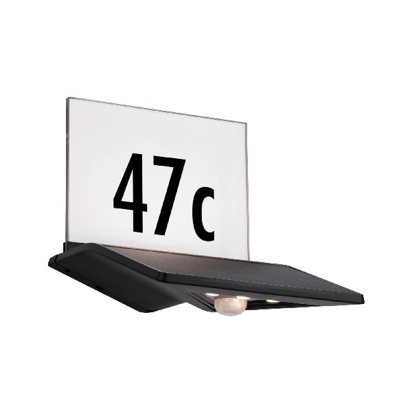 Écl n° maison solaire Outdoor Yoko IP44 Détect mouvement Anthracite 3000K 150lm