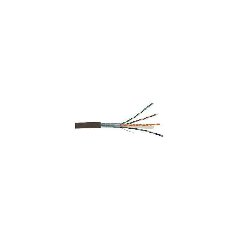 Cable Cat.6 F/UTP 4P gaine pe noire extèrieur - au mètre