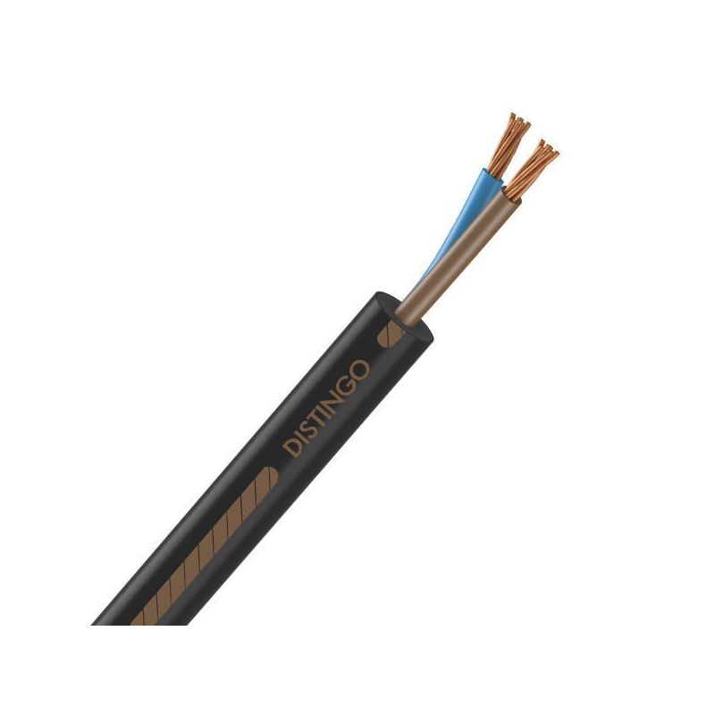 Câble Électrique U-1000 R2V 2X10 mm² Cuivre Rigide Noir - Prix au m