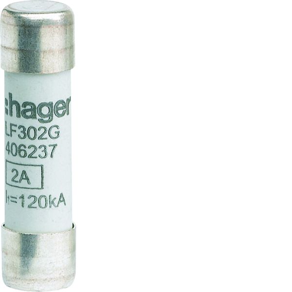 Cartouche Fusible cylindrique 10x38mm gG 2A 500V AC 120kA LF302G