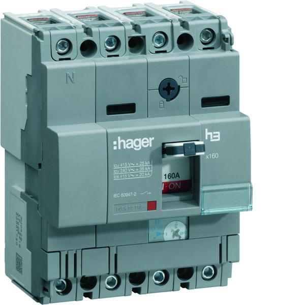 Disjoncteur Boitier Moulé h3 x160 MAG (ICB) 3P3D In63A Icu40kA à cage HNA063M
