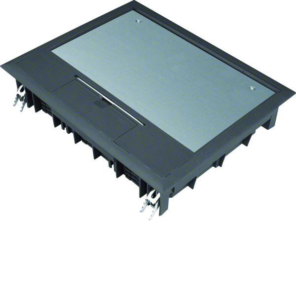 Boîte de sol rectangulaire 18 modules revêtement 5mm max Noir VE09059005
