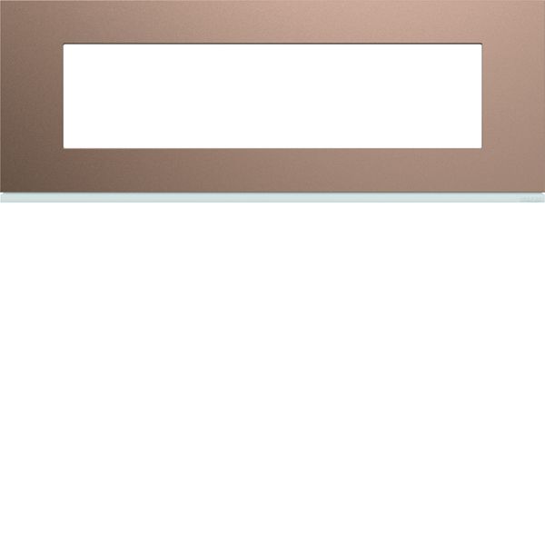 Plaque de finition Gallery 8 modules Rosé entraxe 71 mm WXP0508