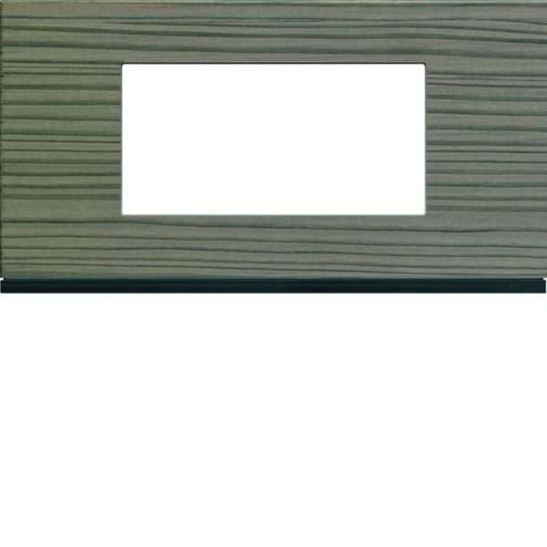 Plaque de finition Gallery 4 modules Grey wood entraxe 71 mm WXP4804