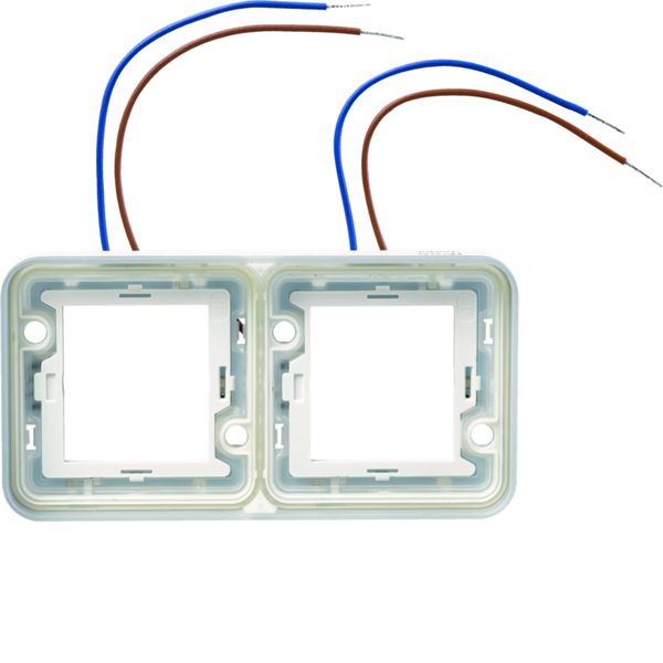 cubyko collerette double lumineuse à LED blanches 230V horizontale WNA710