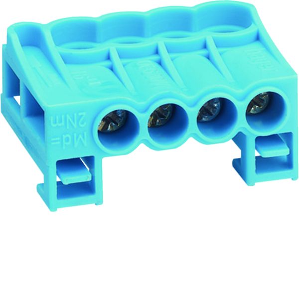 Bornier d'arrivée neutre à cage 4x2,5mm²-16mm², 63A KN04N