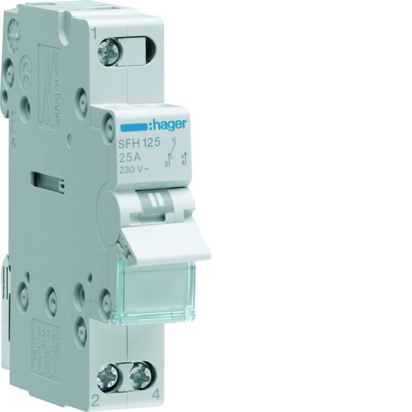 Inverseur sans point zéro commun amont 25A 1P 230 - 230VAC 1 module SFH125