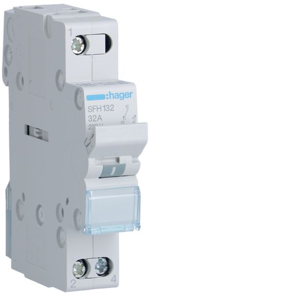 Inverseur sans point zéro commun amont 32A 1P 230 - 230VAC 1 module SFH132