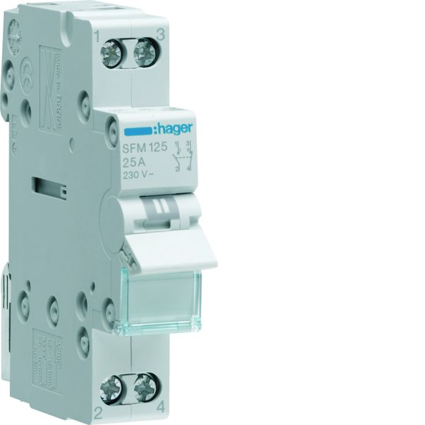 Inverseur sans point zéro 25A 1P 230 - 230VAC 1 module SFM125
