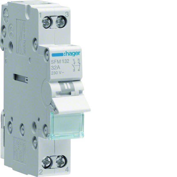 Inverseur sans point zéro 32A 1P 230 - 230VAC 1 module SFM132