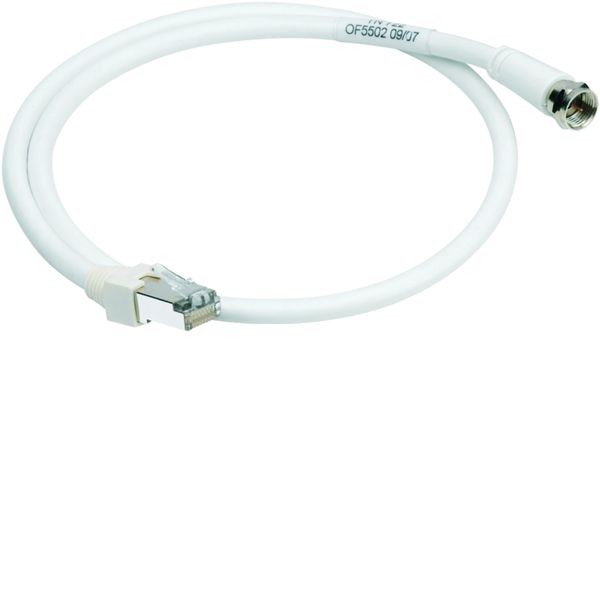 Cordon de brassage TV RJ45/fiche &quot;F&quot; longueur 0.60m TN722