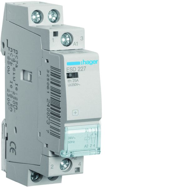 Contacteur 25A, 1F+1O, 24V 1 module ESD227
