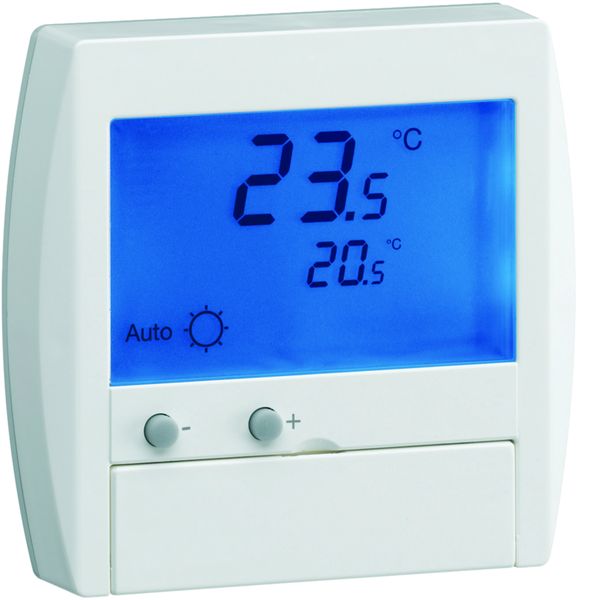 Thermostat ambiance digital semi-encastré chauf élec avec entrée fil pilote 230V 25120