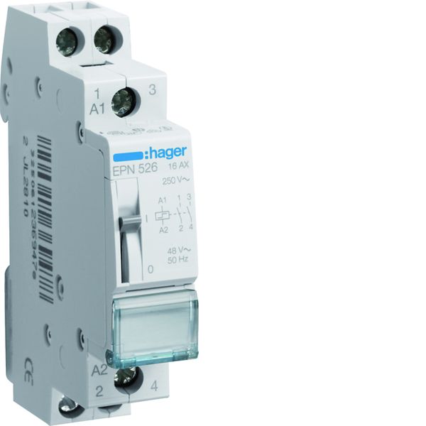 Télérupteur 2F 48V 16A 1 module EPN526