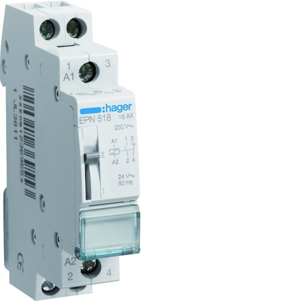 Télérupteur 1O+1F 24V 16A 1 module EPN518