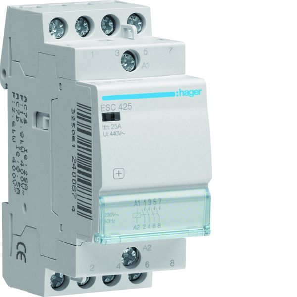 Contacteur sans commande manuelle 25A, 3F, 230V ESC425