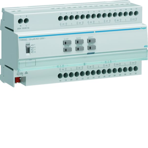 Actionneur KNX 12 moteurs de volets 4A/230V configuration Mode ETS TYM632C