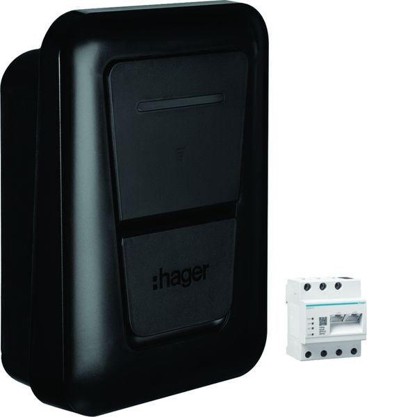 Witty plus borne de recharge IP54 1x 7,4/22kW T2+RFID+APP BLE+OCPP+MID+XEM470 XVL122SFL
