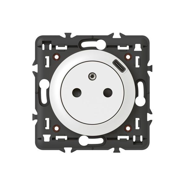 Prise 2P+T Fr Surf Usb Type C Blanc legrand 068127