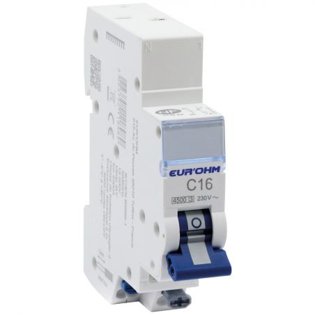 Disjonteur 1P+N 10A Courbe C Connexion Rapide eurohm