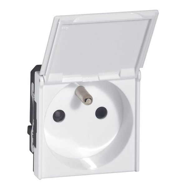 Prise 2P+T Avec Volet Mosaic 2 Modules Avec Connexion Bornes legrand 077119