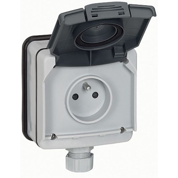 Prise De Courant 2P+T Avec Volet Plexo Ip66 Complet 16A 250V legrand 090466