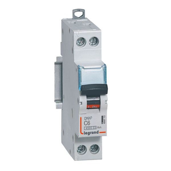 Disjoncteur Dnx³ 4500 Vis/Vis U+N 230V~ 6A 4,5Ka Cou legrand 406772