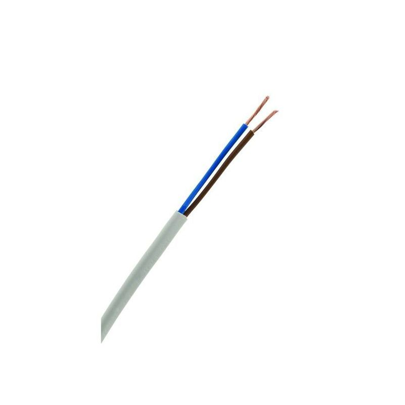 Câble électrique meplat souple H03VVH2F 2x0.75 blanc - couronne de 10m