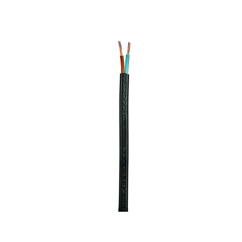 Câble électrique meplat souple H03VVH2F 2x0.75 noir - couronne de 10m