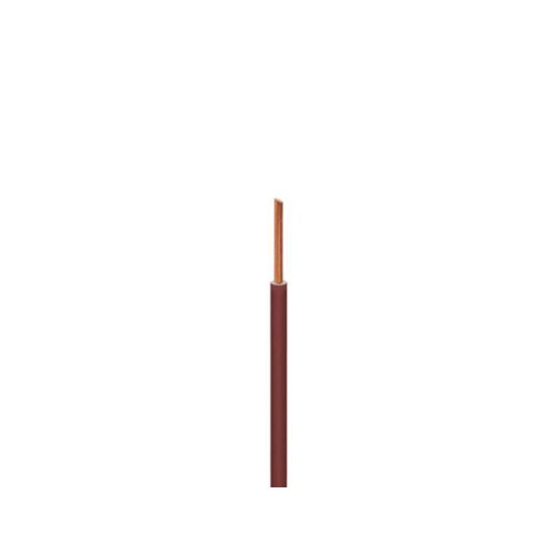 Fil électrique H07VU 1.5 rigide marron - couronne de 100m
