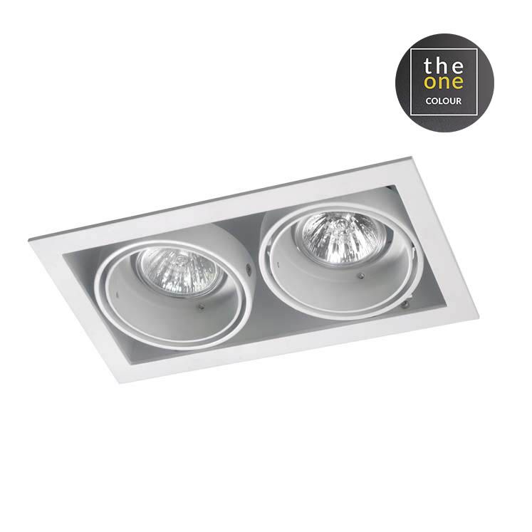 Encastré de plafond multidir 2 x gu5 3 50 blanc DM-0054-14-00