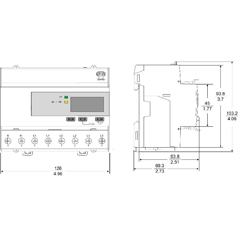 PowerLogic - TI ouvrant - T1 - 200 A - sortie 0,33 LVCT00201S
