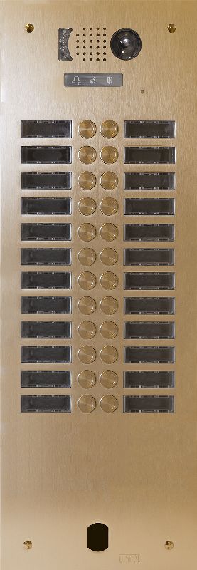 Plaq Video Alu 2R 24 Bp 2Voice Champagne Urmet V83/224CH