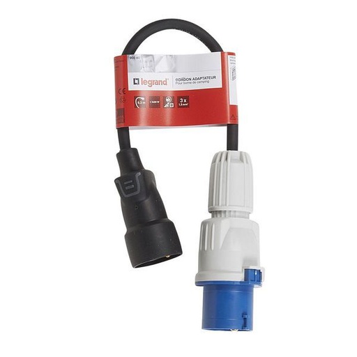 [LEG090040] Cordon Adaptateur Pour Borne De Camping Longueur 0,3M – Avec legrand 090040