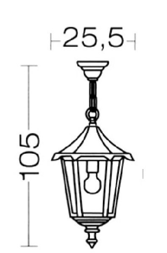 [ARI3039] Monaco - suspension ext. ip43 ik02, vert, e27 100w max., lampe non inc - 3039