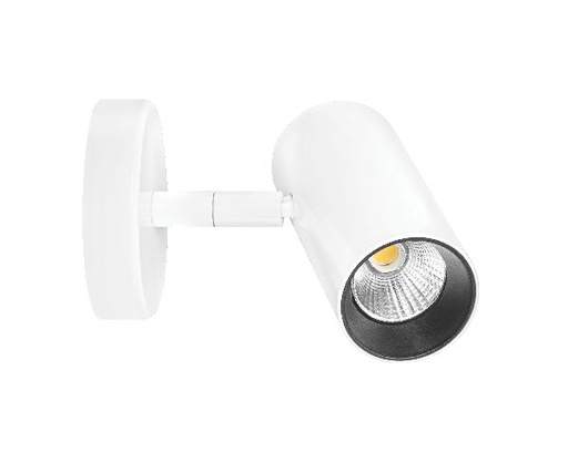 [ARI50467] Elma - proj. s/patère, blanc, angle 36°, led intég. 7,5w 3000k 530lm - 50467