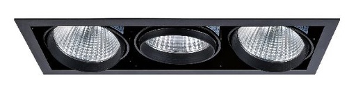 [ARI51276] Kit quadra tertio -downlight orient. noir, 3 mod. led 34w 4000k 40° 3400lm incl - 51275