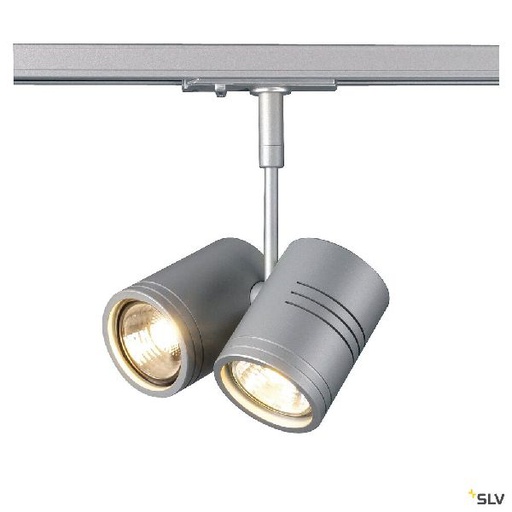 [DC143432] BIMA, spot, gris, 2x GU10, max. 2x50W, adaptateur 1 allumage inclus 143432