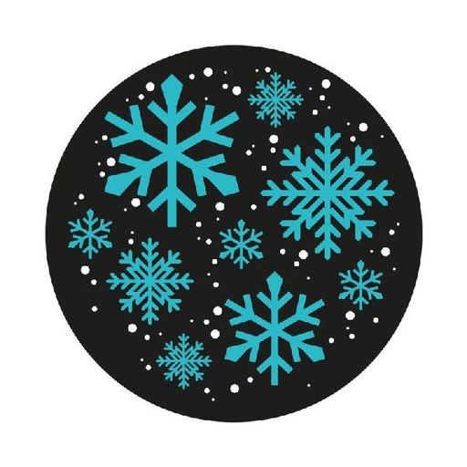 [FES-GOBO-FLOCON-1C-54] Gobo Ø54mm - motif flocons - 1 couleur - blanc - Festilight GOBO-FLOCON-1C-54