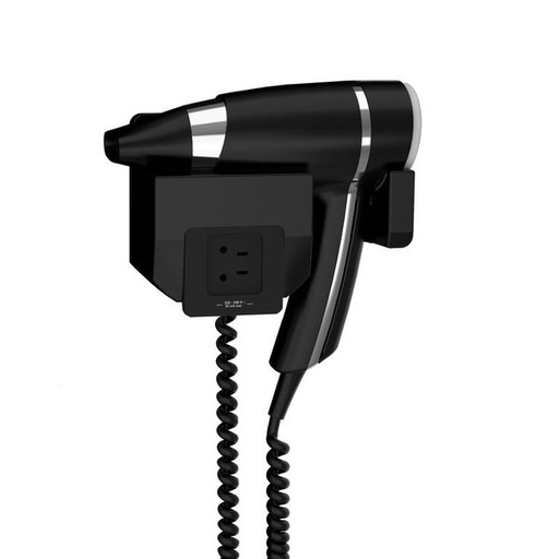[JVD8221189] Sèche-Cheveux BRITTONY noir + support frontal PR MT - JVD 8221189