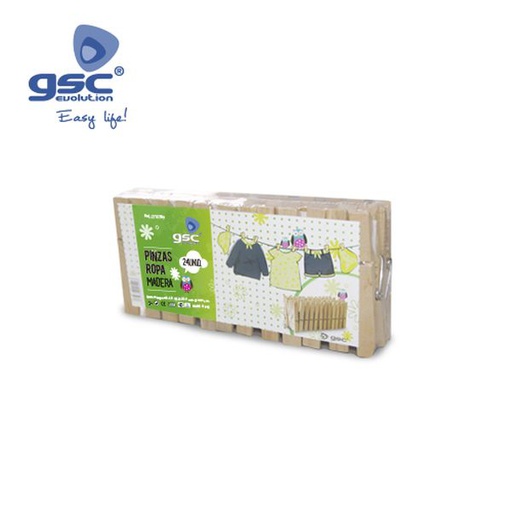 [GC002702549] Pack 24 pinces à linge - bois | 002702549