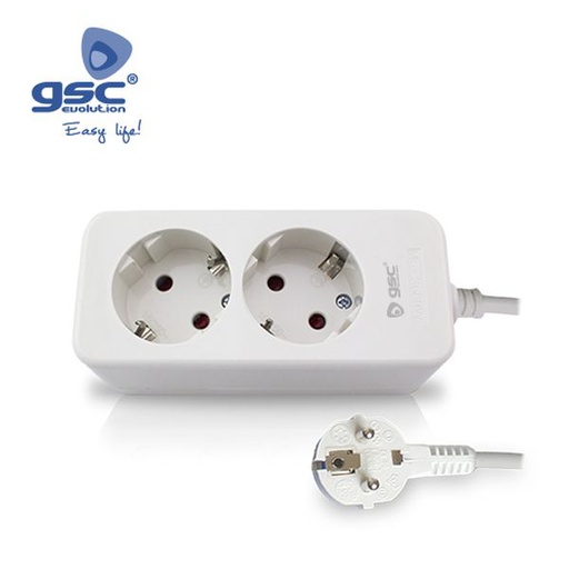 [GC000800275] Multiprises Espagnole Mega 2T. (3x1.5mm) 1.5M - Bl | 000800275