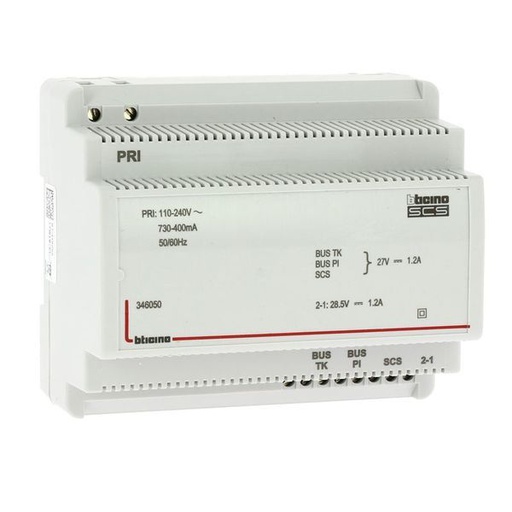 [BT346050] Alimentation Et Adaptateur Vidéo Pour Portier 110V À 240V 27 - Bticino BT346050