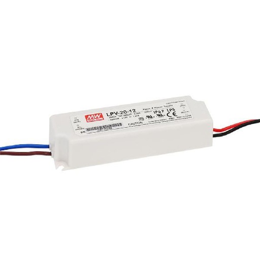 [ME-LPV-20-24] Alimentation LED 24V DC 20W IP67