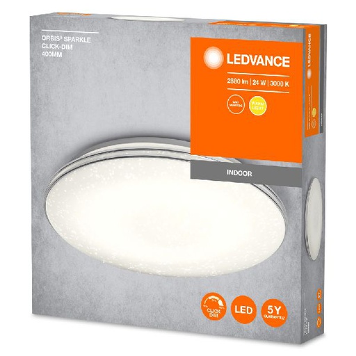 [OSR633155] LDV ORBIS SPARKLE 400mm Click dim 24W 2000lm 3000K blanc Plafonnier - 633155